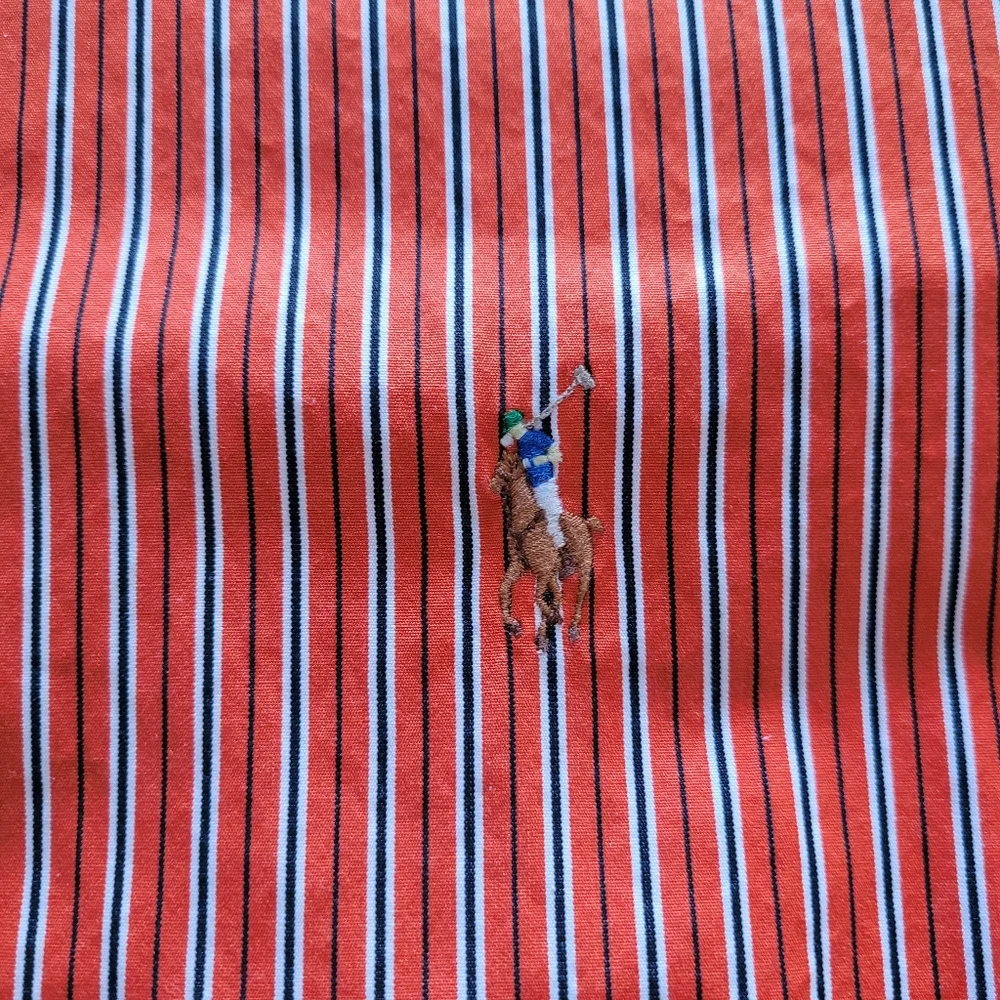 Ralph Lauren Classic Fit Striped Poplin Long-Sleeve Shirt, Men's Size XL - EUC - Picture 4 of 8
